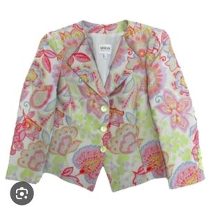 Armani Collezioni Pastel Patterned Jacket or Single Button Blazer Summer Weight